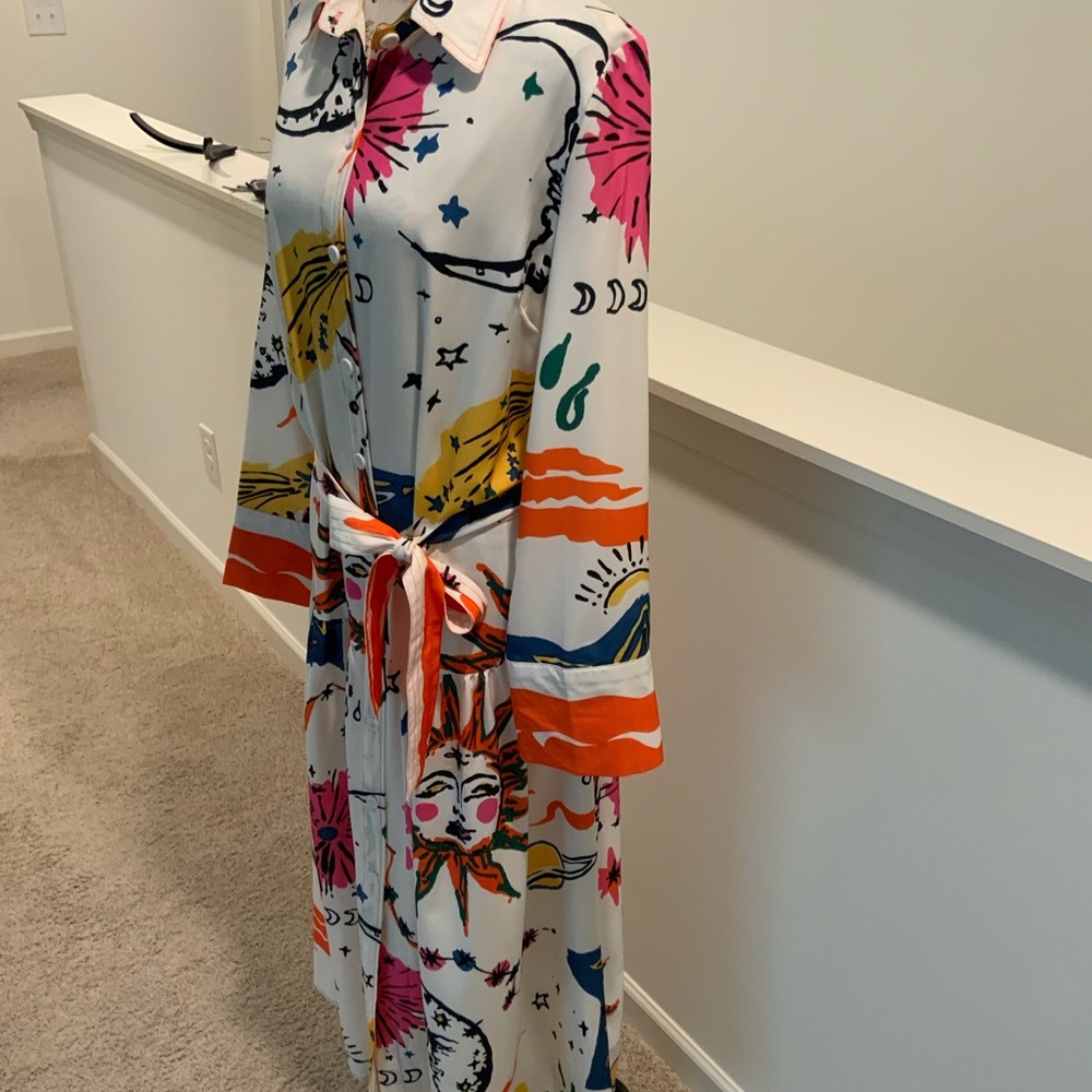 Sunday Up size medium Multicolor Abstract Long Sleeve Dress - Picture 7 of 11